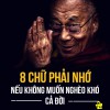 8 CHỮ PHẢI NHỚ - NẾU KHÔNG MUỐN NGHÈO KHÓ CẢ ĐỜI