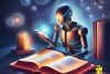 Vai trò của AI và vấn đề bản quyền trong viết sách và xuất bản sách.( Ảnh: Ai Tạo ra )