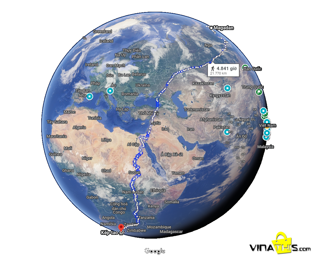 Hành trình đường bộ dài nhất thế giới: Từ Cape Town (Nam Phi) Đến Magadan (Nga)