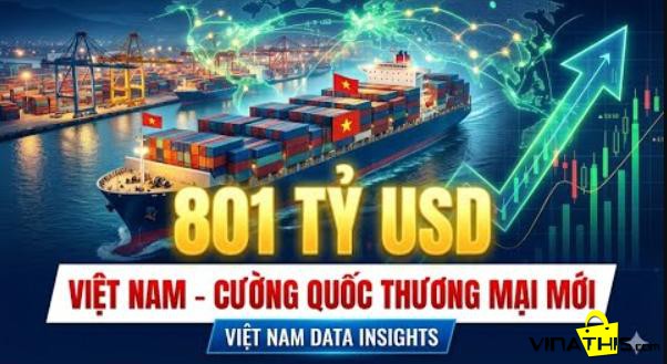 VIỆT NAM VƯỢT MỐC 801 TỶ USD THƯƠNG MẠI - CHÍNH THỨC GHI DANH TOP 15 CƯỜNG QUỐC TOÀN CẦU
